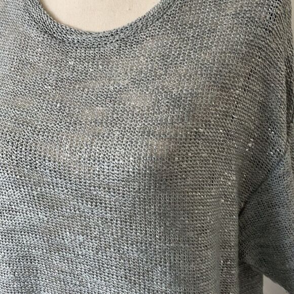 TopShop Gray metallic knitted short sleeve top, 8 - Picture 12 of 12